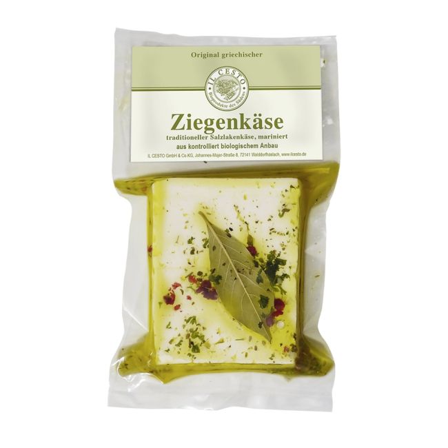 Griech. Ziegenweichkäse, mariniert,