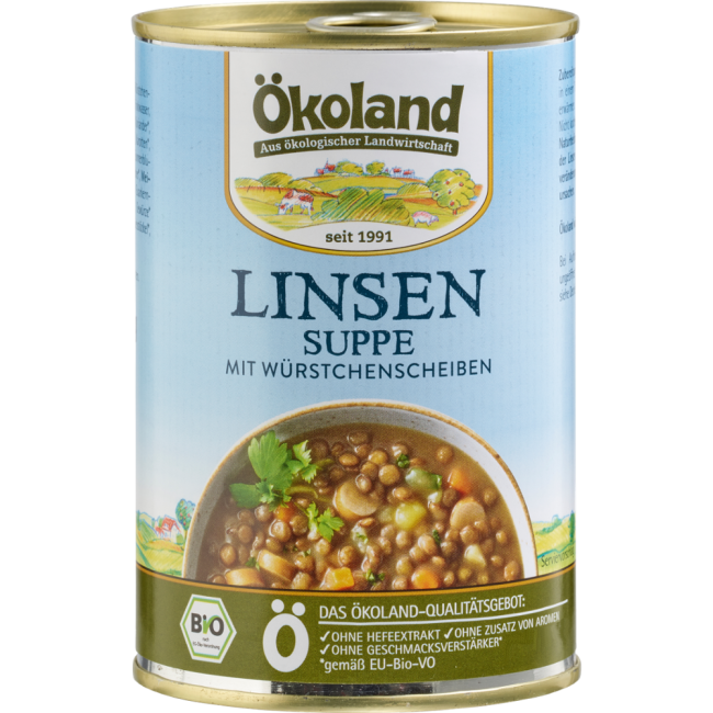 Linsensuppe m. Würstchenscheib