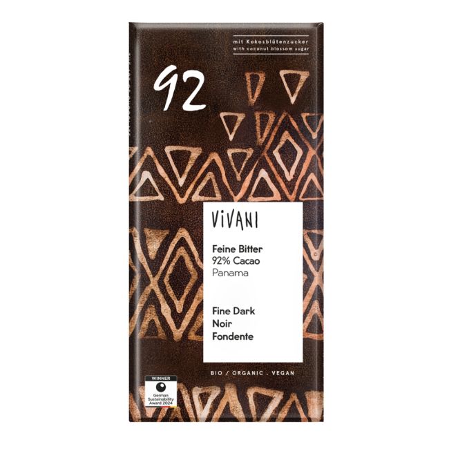 Schokolade Feine Bitter mit 92% Cacao